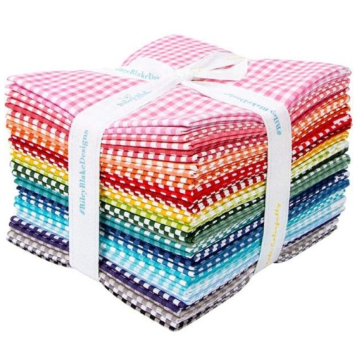 Riley Blake-1/8in Small Gingham Fat Quarter Bundle x 20