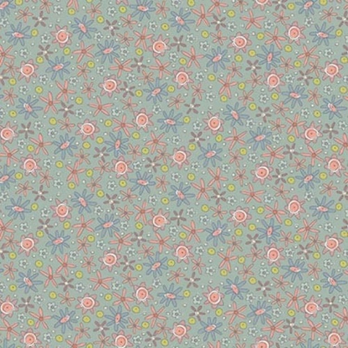 Anni Downs - Simply Be - Blue Flower Field Fabric