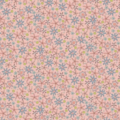 Anni Downs - Simply Be - Pink Flower Field Fabric