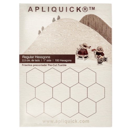 Apliquick Pre-Cut Fusible Hexagons 2.5cm-1in