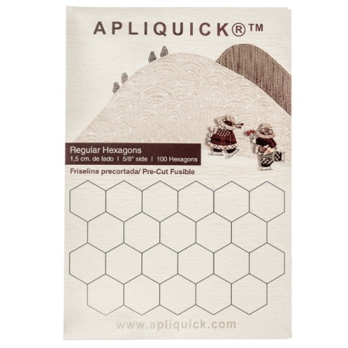 Apliquick Pre-Cut Fusible Hexagons 1.5cm-5/8in