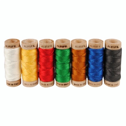 Aurifil - Merry Stitch-Mas Aurifloss Collection - 7 Spools