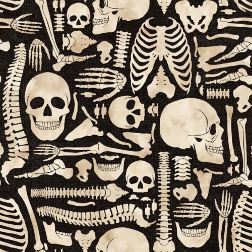 Boney Yard Halloween Fabric