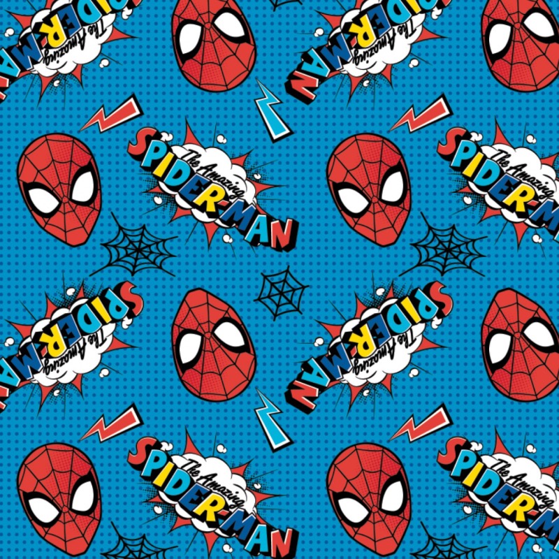 100% Cotton Fabric Marvel's Spiderman - Multi Version Characters Print/45  Wide 