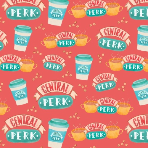 Central Perk Coffee Life - Friends Fabric