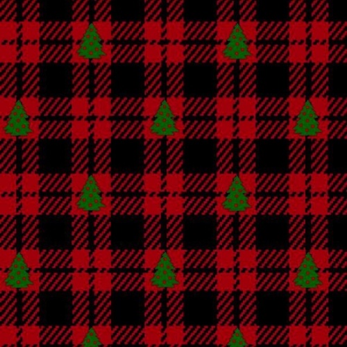 Plaid Christmas Tree Fabric - Fabric Traditions