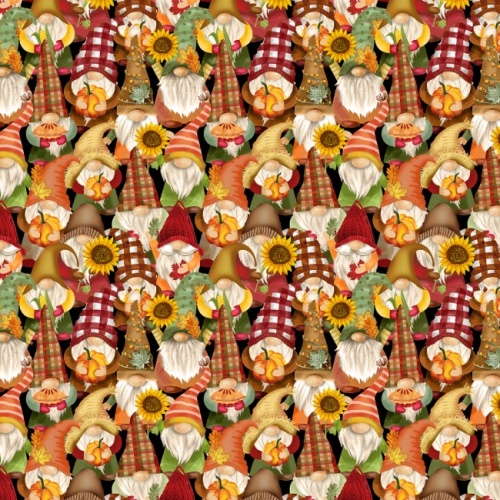 Cider Season Harvest Gnomes Fabric
