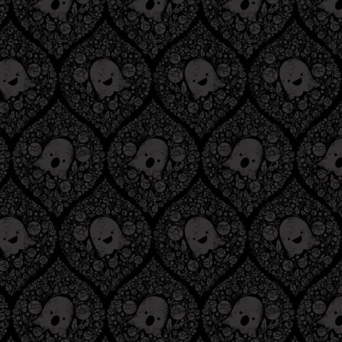Ghosted - Ink - Halloween Fabric