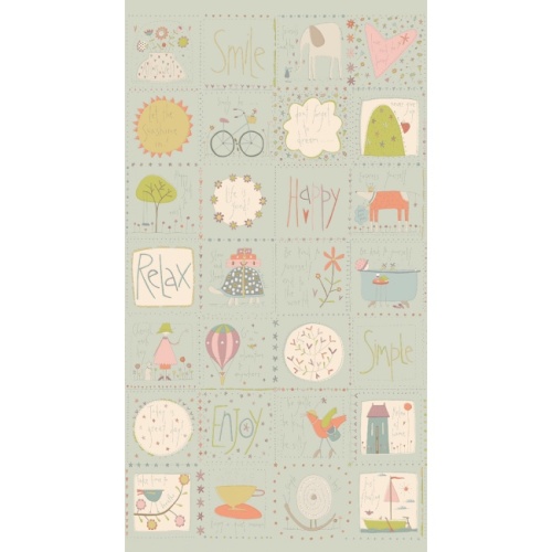 Anni Downs - Simply Be - Pale Blue / Grey Main Print Panel