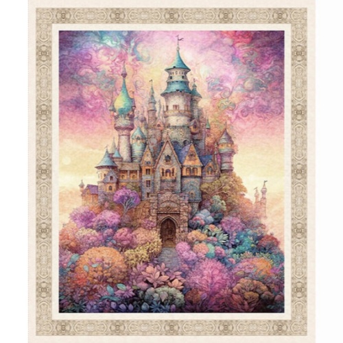 Enchanted - Fairytale Castle - Fabric Panel