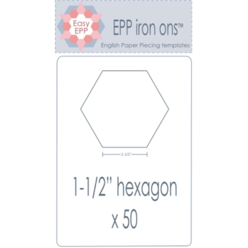 1-1/2'' Hexagon EPP Iron On - 50 pack