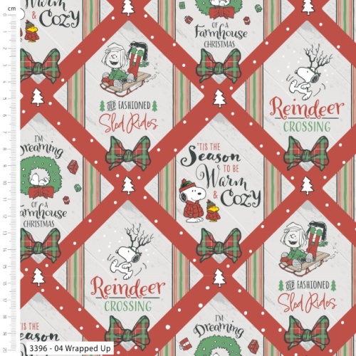 Wrapped Up - Snoopy Farmhouse Comforts Fabric