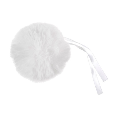 Faux Fur Pom Pom - 11cm - White - 1pc