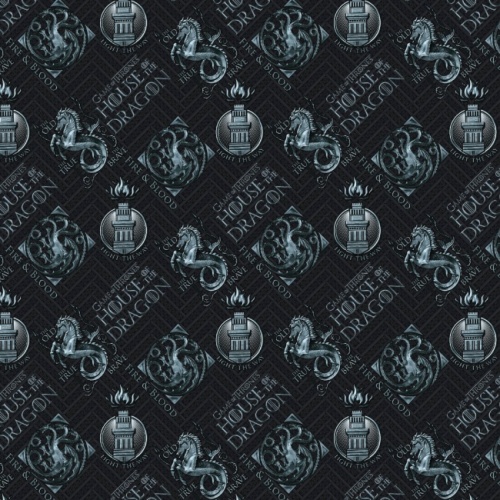 Mottos House Of the Dragon - Game Of Thrones Fabric