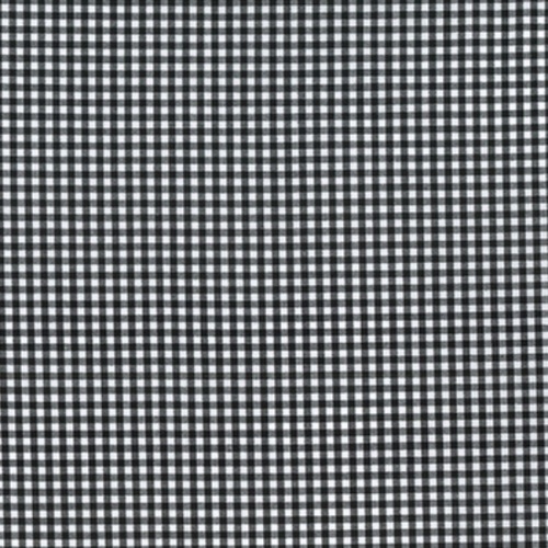 Black - Gingham Check Fabric