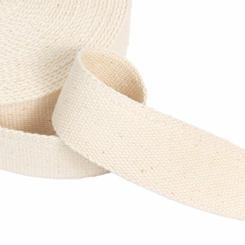 Ecru - Heavy Duty Cotton Webbing - 40mm