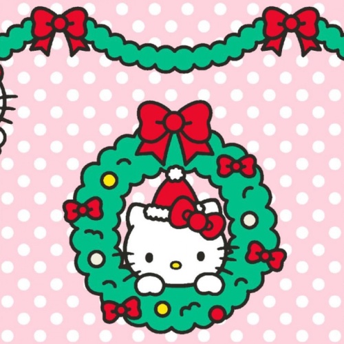 Hello Kitty Wreath - Sanrio Hello Kitty Fabric