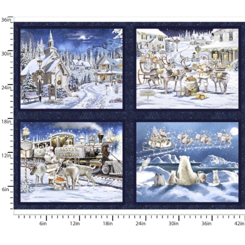 Here comes Santa - Fabric Panel