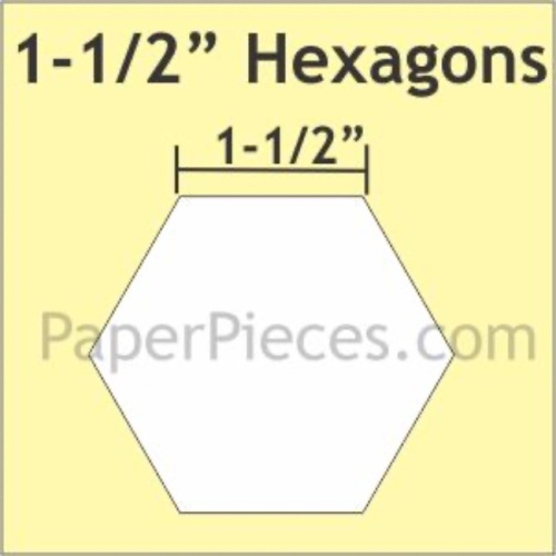 1-1/2'' Hexagon Paper Pieces - 50 pack