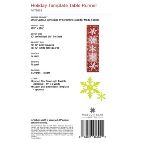 Holiday Template - Table Runner - Missouri Star