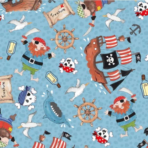 Jolly Roger Pirate Fabric | Craft Cotton Co