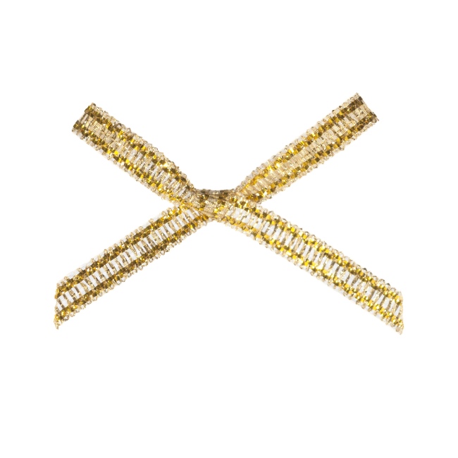 Small Gold Metallic Bows 3mm 10 pack