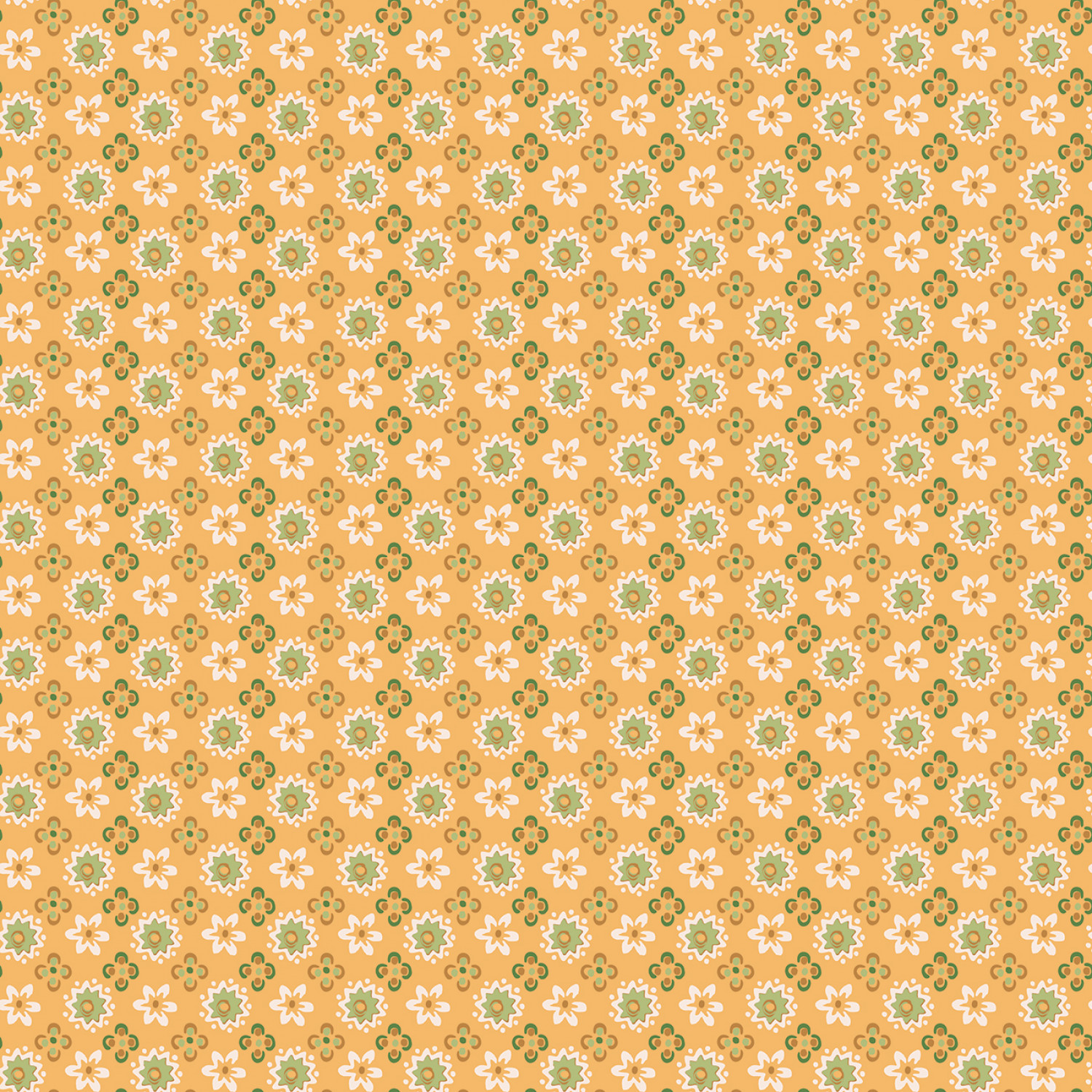 Piece & Plenty - Marigold Blossom Fabric - Lori Holt