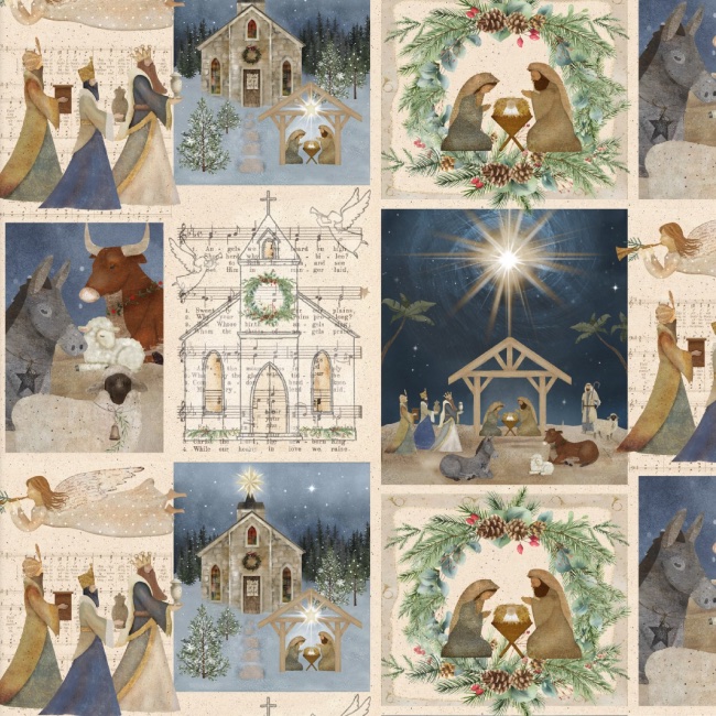 Adore Him Patch - O' Holy Night Fabric