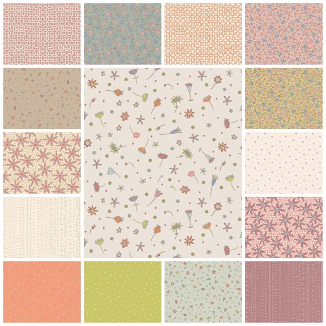 Anni Downs - Simply Be - Yard Fabric Bundle - 15 pcs