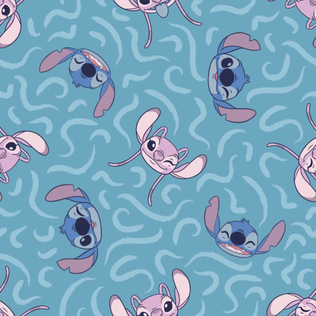 Blue Stitch Go With The Flow - Lilo and Stitch Fabric | The Quilt Shop