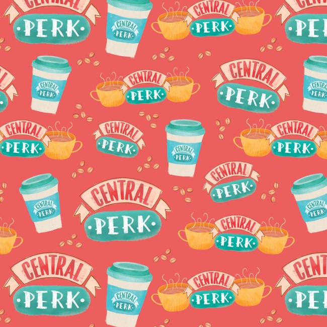 Central Perk Coffee Life - Friends Fabric