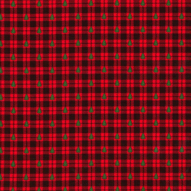 Plaid Christmas Tree Fabric - Fabric Traditions