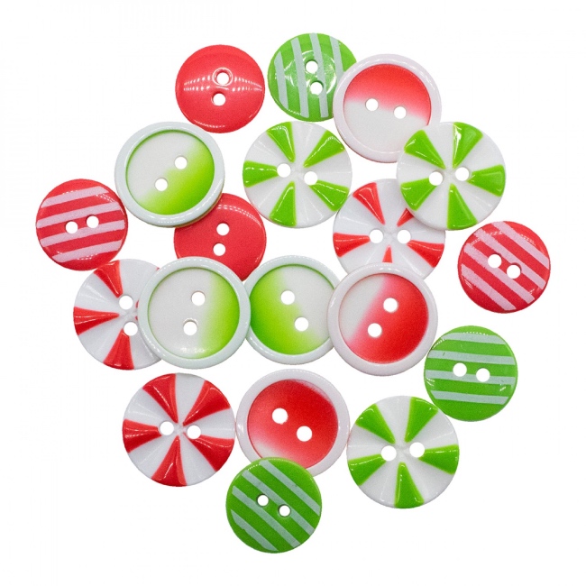 Colours of Christmas Buttons