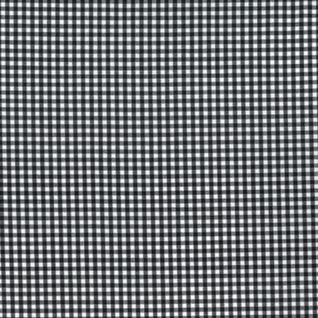 Black - Gingham Check Fabric