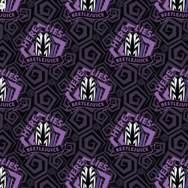 Here Lies Beetlejuice Fabric