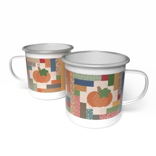 Lori Holt Autumn Enamel Tin Mug-1pc