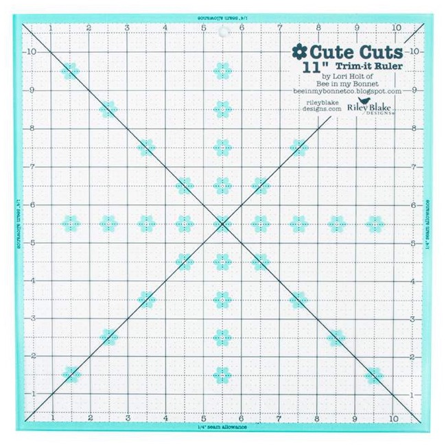 Lori Holt Cute Cuts Trim It Ruler Square 11in