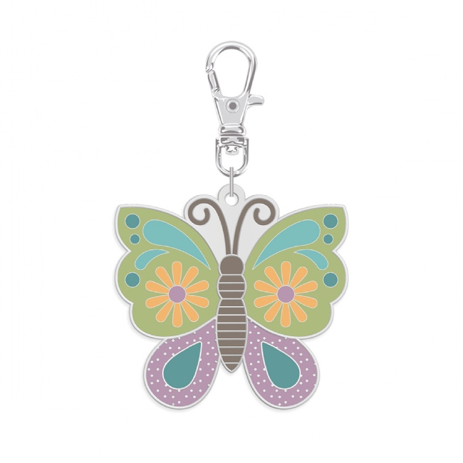 Lori Holt Piece & Plenty Butterfly Enamel Happy Charm