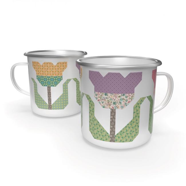 Lori Holt Piece & Plenty Enamel Tin Mug -1pc