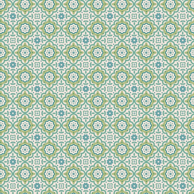 Piece & Plenty - Sea Glass Cheerful Fabric - Lori Holt