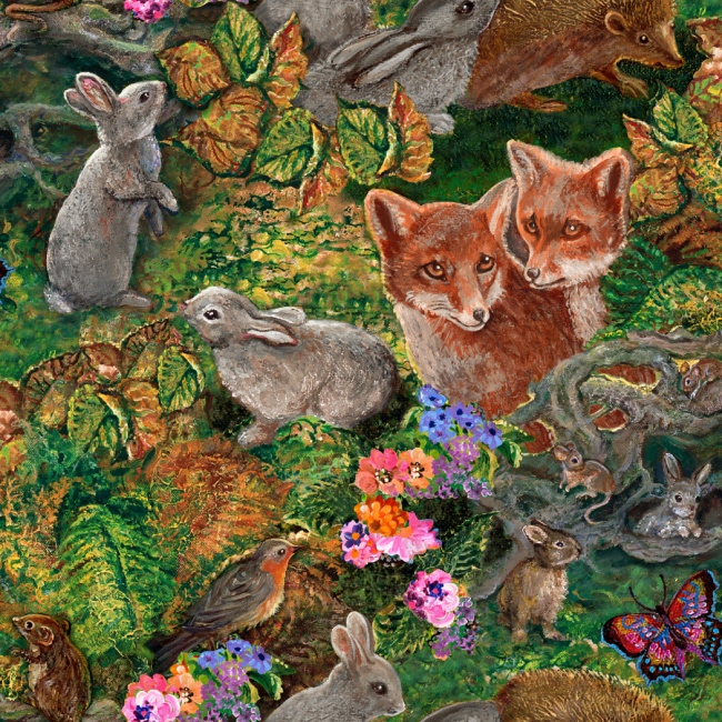 Love Is All Around Friends Of The Forest Fabric