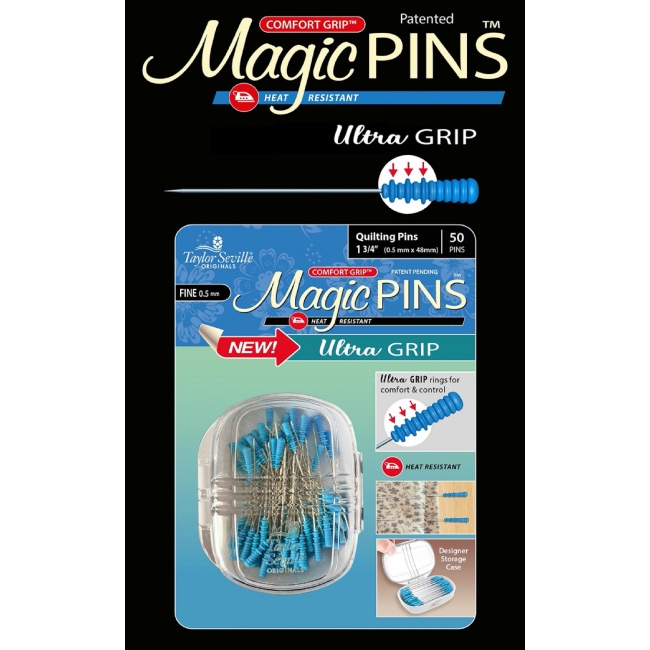 Taylor Seville Magic Pins - Quilting Ultra Grip FINE 50pk