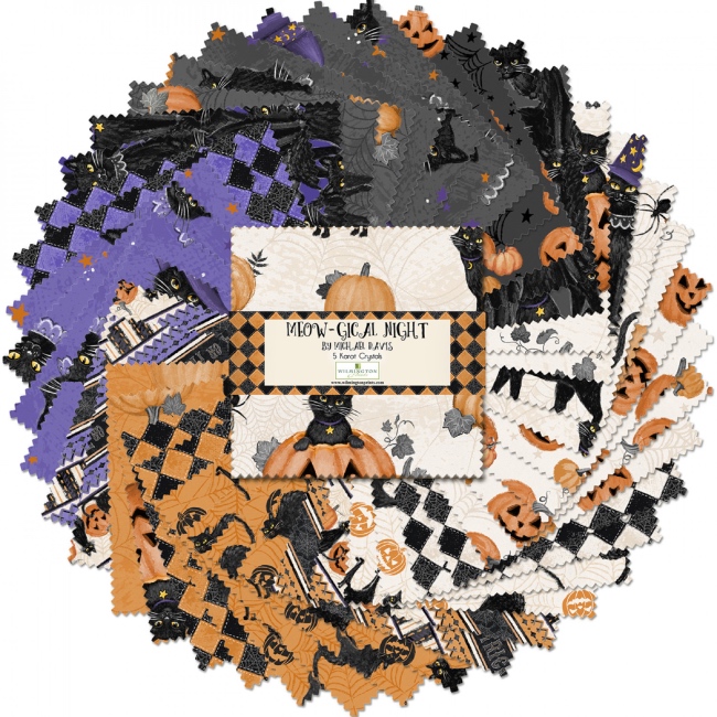 Meow-Gical Night Halloween Charm Squares