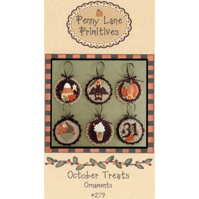 October Treats - Halloween Ornaments Pattern