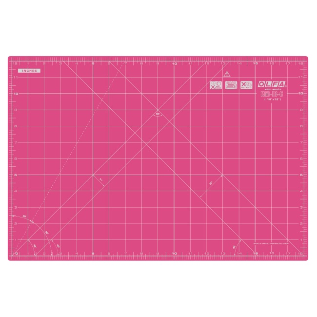 Olfa Pink Self Healing Cutting Mat - 17in x 12in