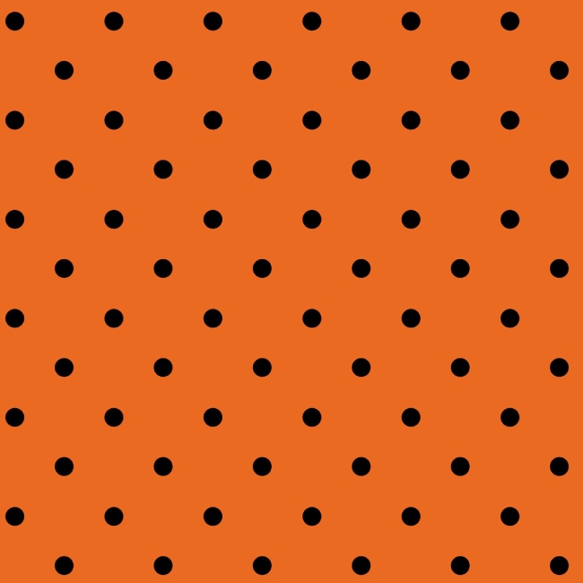 Orange & Black Small Dots Fabric