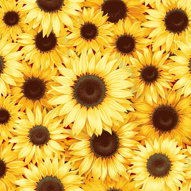 Packed Sunflowers Fabric