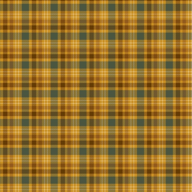 Cozy Plaid Green Autumn Fabric - Half Metre