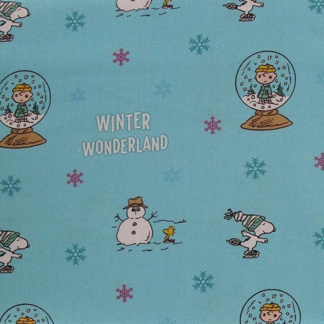 Snoopy Christmas Winter Wonderland Fabric