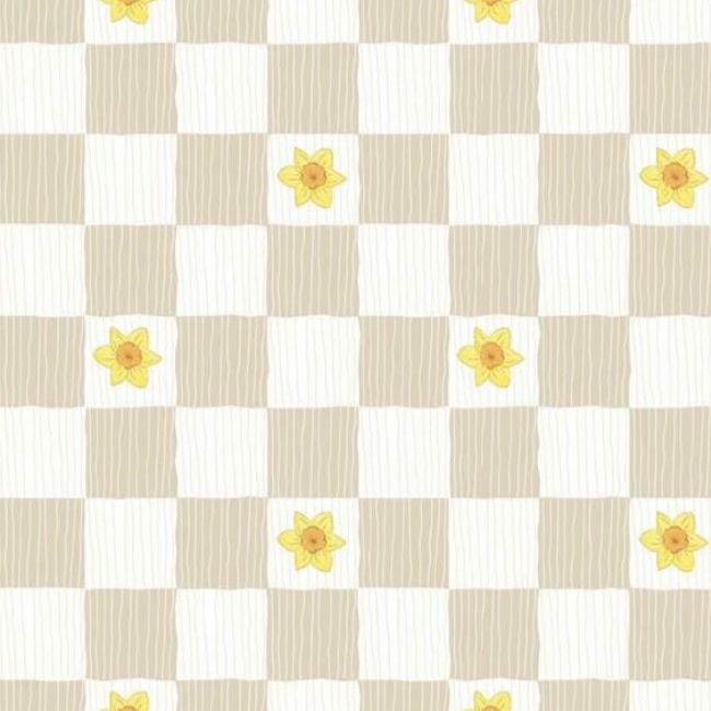 Spring Hare - Daffodil Check - Craft Cotton Co